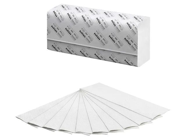 Handdoek Satino Comfort PT3 c-vouw 2-laags 25x32cm wit 277420