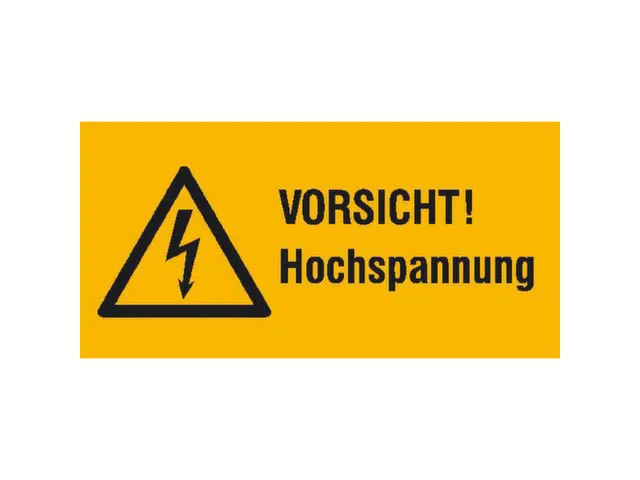 Panneau d'avertissement combiné Attention ! Haute tension PVC