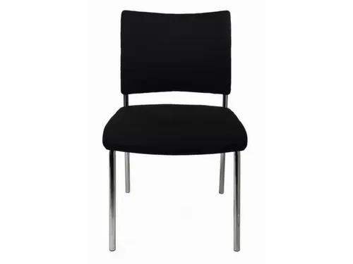 Bezoekersstoel Stof Zwart Zitting 430x480x450mm