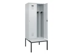 locker met bank,voor scheiding van kleding,HxBxD 2120x800x815mm,2vak