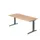 In hoogte verstelbaar bureau,HxBxD 680-850x1800x800mm,blad eiken