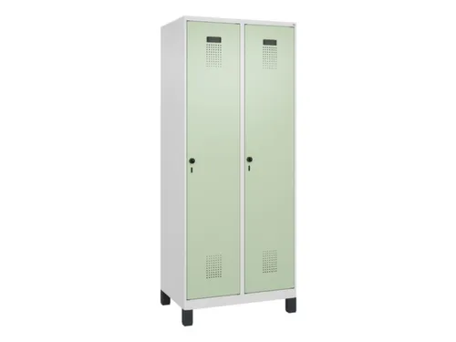 locker,HxBxD 1950x800x500mm,2vak,vak B 400mm,draaigrendel,voeten