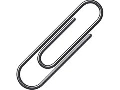 Paperclips Alco 26mm rond doos a 100 stuks zwart
