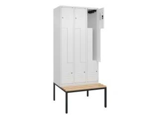 Z-garderobekast,HxBxD 2120x900x815mm,6vak,vak B 300mm,cil.-slot - 2