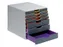 Module à tiroirs Durable Varicolor 7 tiroirs gris