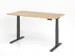 Bureau assis-debout électrique 640-1290x1600x800mm chêne/graphite