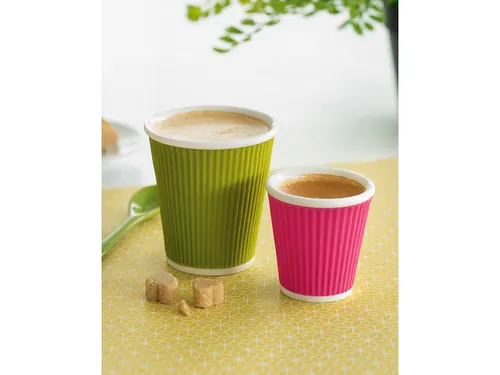 Beker porselein Les Artistes Paris 80ml met siliconen grip ribbel Roze