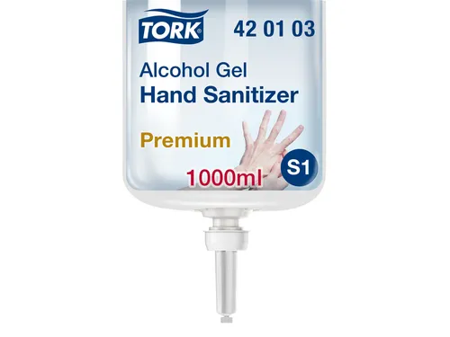 Alcohol gel Tork S1 voor handdesinfectie ongeparfumeerd 1000ml 420103