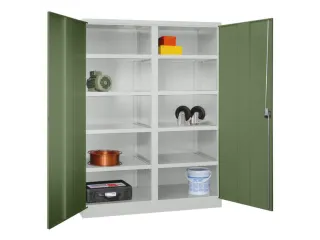 zwaarlastkast met openslaande deuren,RAL7035,front RAL6011 - 2