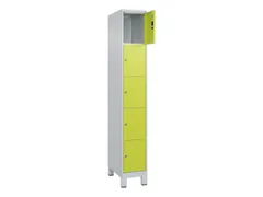 lockerkast,HxBxD 1950x300x500mm,1x5vakken,vak B 300mm,cil.-slot,voeten