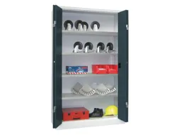 Vouwdeurkast 1950x1200x500mm 4legborden Verzinkt Ral7035 Front Ral7016