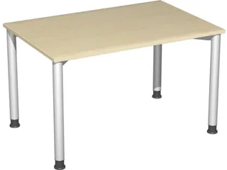 Bureau 4-Poot Hxbxd 680-800X1200X800Mm Ronde Buis Esdoorn - 1