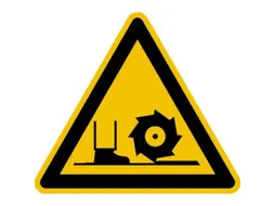 waarschuwingsbord,v. binnen/buiten,Waarschuwing voor freesas,aluminium