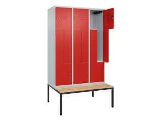 Z-garderobekast,HxBxD 2120x1200x815mm,6vak,vak B 400mm,cil.-slot - 2