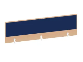 baliepaneel,v. bureau,aanbouw achter,B 1600mm,NE-esdoorn,BN6016-blauw - 1
