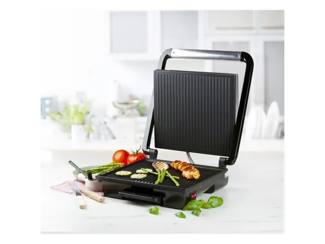 Multifunctionele Contactgrill Inox Zwart