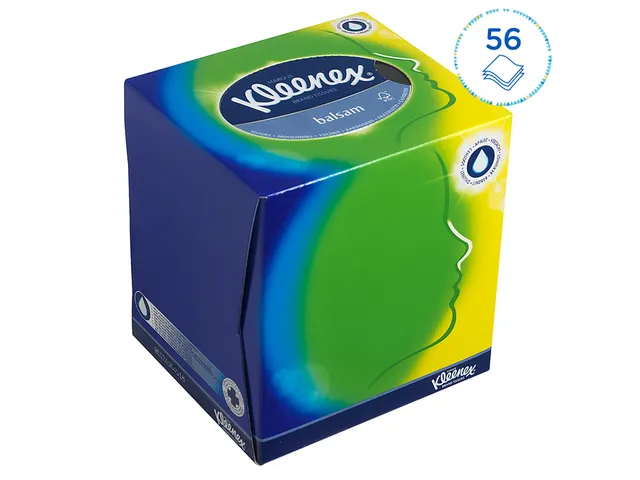 Facial tissues Kleenex kubus 3-laags 56stuks wit 8825