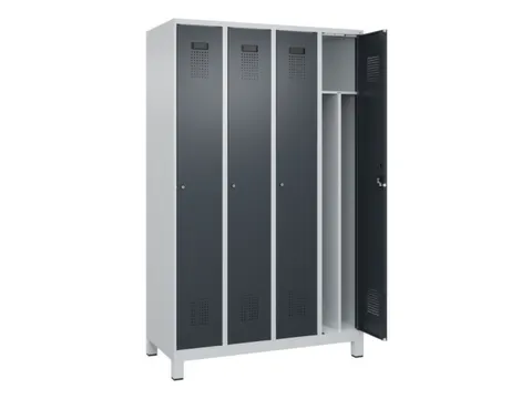 locker voor scheiding van kleding,HxBxD 1950x1200x500mm,4vak