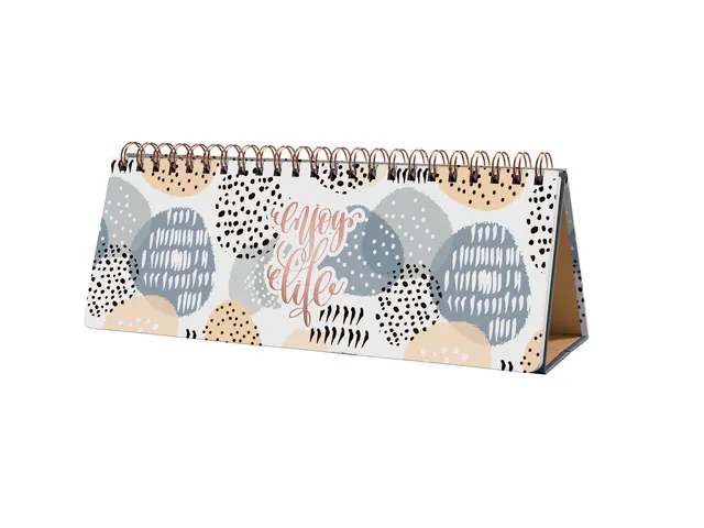 Planning semainier Beauty A4 Paysage Apricot Insp Non daté 1sem/2p EN