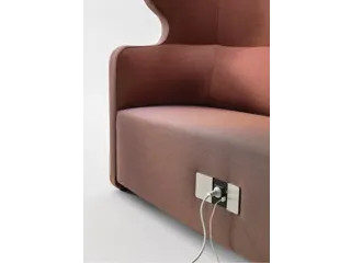 fauteuil,1-zits,geluidabsorberend,stof bruingrijs,HxBxD 1330x860x760mm - 3