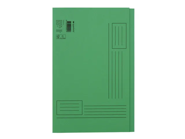 Vouwmap Quantore Folio ongelijke zijde 230gr groen
