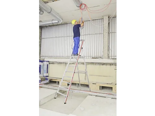 platformladder,bordes HxBxD 1880x440x400mm,8treden,aluminium