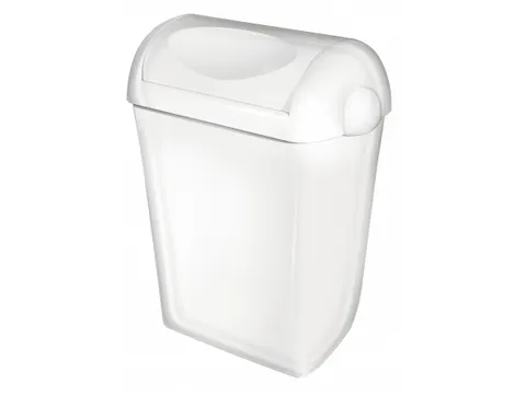 Afvalbak Kunststof Wit 43 Liter Met Swing Deksel