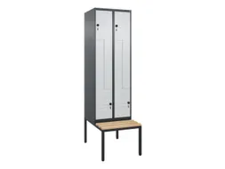 Z-garderobekast,HxBxD 2120x600x815mm,2vak,vak B 300mm,draaigrendel