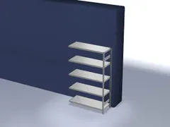 systeemstelling,aanbouwveld,HxBxD 2000x1310x535mm,vakl. 230kg