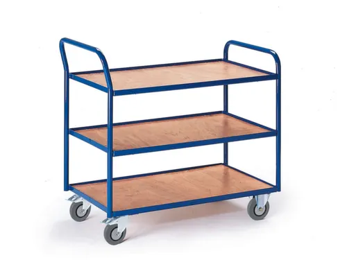tafelwagen,draagverm. 250kg,3etage(s),laadvl. LxB 990x590mm,houtetage