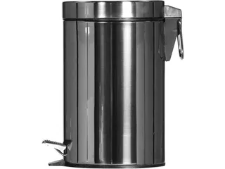 RVS pedaalemmer,3l,HxØ 270x167mm,binnenbak kunststof,romp gepolijst - 1