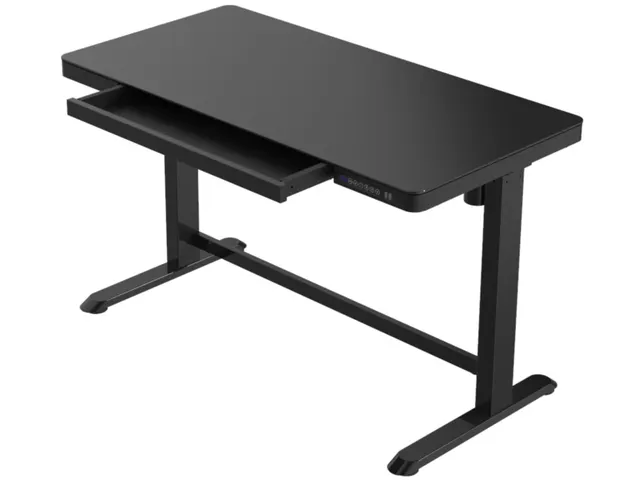 Zit-Sta Werkplek 120cm Glas Zwart Elektrisch Verstelbaar