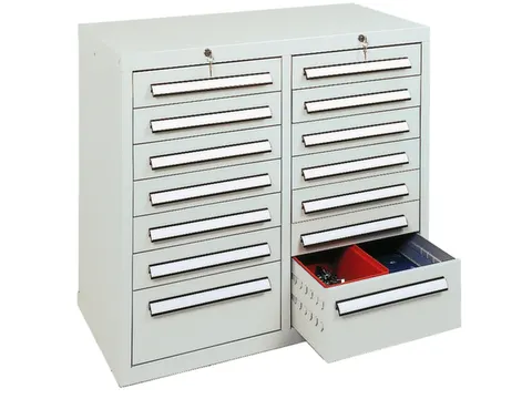 ladekast HxBxD 900x1000x500mm 14laden vergrendeling RAL7035