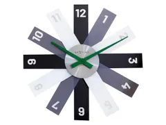 Design wandklok - 40cm- Stille klok - Zwart - Acryl - NeXtime "Plexi"