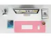 Sous-main Sigel enroulable 800x300x2mm rose-argent simili cuir