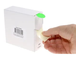 Etiketten Op Rol 25mm Fluor Groen Met Dispenser 500 Stuks - 5
