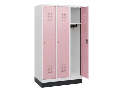 schoollocker,HxBxD 1630x900x500mm,3vak,vak B 300mm,cil.-slot,sokkel