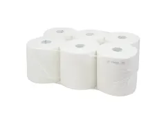 Poetspapier 118315 Midi Recycled 2-Laags Wit 6 Rol