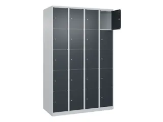 lockerkast,HxBxD 1850x1200x500mm,4x5vakken,vak B 300mm,cil.-slot - 1