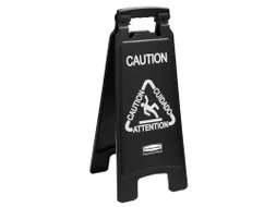 Tweezijdig Waarschuwingsbord Symbool Caution Wet Floor Zwart