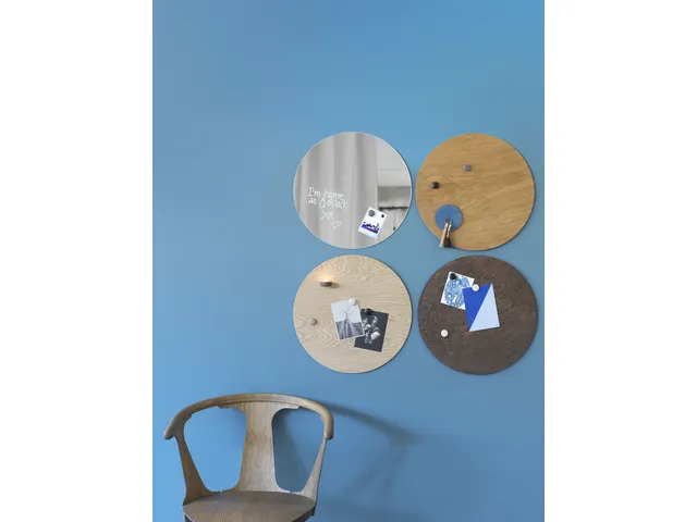 Glasmagneetbord Naga rond 45cm eiken
