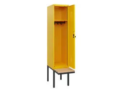 locker met bank,HxBxD 1950x400x815mm,1vak,vak B 400mm,draaigrendel