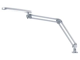 LED-bureaulamp kop zwenkbaar/arm kantelbaar arm 560mm klemvoet Zilver - 1