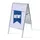 Stoepbord A1 complete set met print "NEW" Blauw