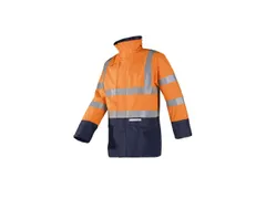 Sioen Elliston 7219 hi-vis parka, marineblauw/oranje, maat 3XL, per st