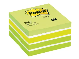 Memoblok 3M Post-it 2028 76x76mm kubus pastel groen - 1