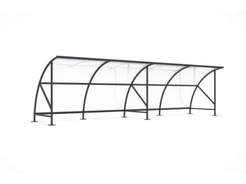 overdekte fietsenstalling,HxBxD 2290x8250x2180mm,wanden acrylglas
