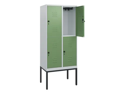 dubbeldekse locker,HxBxD 1950x800x500mm,2x2vak.,vak B 400mm