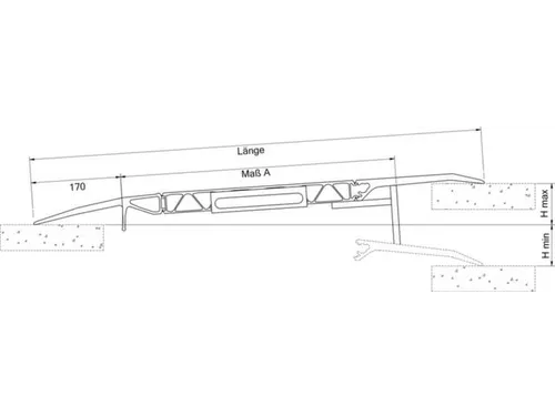 Laadbrug Aluminium Lxb 750X1500 Draagvermogen 4000Kg