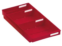 Stellingbak Extra Vlak Pp Hxbxd 65X240X400Mm Rood
